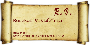 Ruszkai Viktória névjegykártya