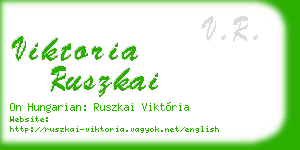 viktoria ruszkai business card